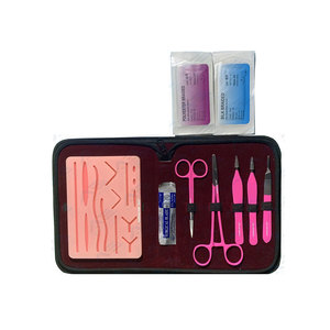 Suministros de enseñanza para estudiantes de medicina, Kit de sutura, entrenamiento de sutura para estudiantes de medicina con práctica, Kit de almohadilla para la piel, Kit de sutura - Product Image 1