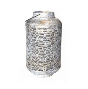 Vintage Metal <b>Hurricane</b> Cylindrical <b>Lantern</b> - Product Image 1