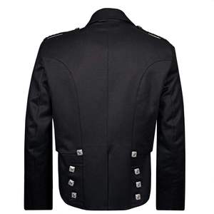 Veste de cérémonie écossaise élégante Prince Charlie pour homme, 100 % laine, motif uni, saison hiver, service OEM disponible - Product Image 3