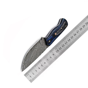 Cuchillo de Caza de Acero de Damasco al por Mayor con Mango de Madera para Supervivencia al Aire Libre, Camping, Pesca, Cuchillos de Caza con Hoja de Acero de Damasco - Product Image 6