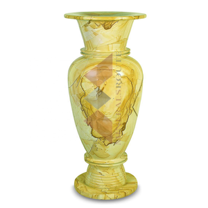 แจกันดอกไม้หินอ่อนโอนิกซ์ไม้สักได้รับการรับรอง ISO9001ทำด้วยมือคุณภาพสูงศิลปะพื้นบ้านกันน้ำขนาดใหญ่บ้านงานฝีมือตามธรรมชาติ - Product Image 1