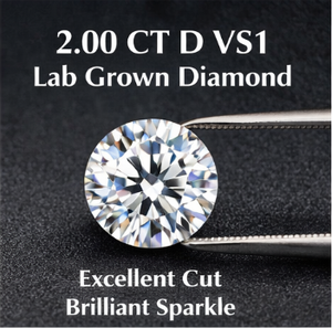 Diamante Cultivado en Laboratorio Sutariya Brothers de 2.00 Quilates, Color D, Claridad VS1, Corte Brillante Redondo, Certificado IGI, Diamante Suelto para Joyería - Product Image 6