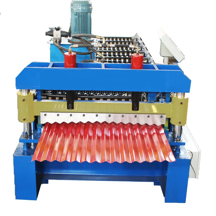 Цветная машина для формовки стальных рулонов, машина для изготовления крыш из гофрированного листового металла