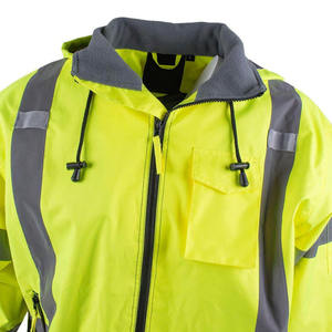 เสื้อแจ็คเก็ตนิรภัยแบบกันน้ำ ทนทาน มองเห็นได้ชัดเจน เหมาะสำหรับชุดทำงาน ผลิตจากวัสดุโพลีเอสเตอร์ ดีไซน์สำหรับทุกเพศ - Product Image 3