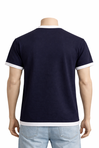 Camiseta Deportiva RAPID para Hombre con Cuello, Tela de Seda/Algodón, Diseño con Bolsillo, Secado Rápido, Manga Corta, Personalizable - Product Image 2