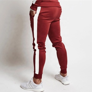 Veste de survêtement et pantalon de maternité à rayures bordeaux personnalisés Survêtement à rayures latérales - Product Image 2