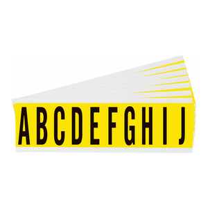 Brady 2-Inch Black-On-Yellow Repositionable <b>Letter</b> Kit for Safety and Equipment Labeling - Product Image 3