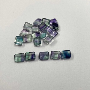 AAA Grade Certified 5x7mm Multi Fluorite Octagon Faceted Cut Loose Gemstone Calibrated Healing Crystal for Jewelry Making - Product Image 1