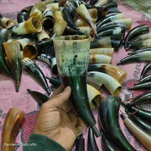 Corneta Tradicional de Búfalo Grande con Cordón de Cuero, Instrumento Musical Tradicional a Precio Económico - Product Image 2