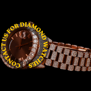 New Arrival Round <b>Case</b> Roman Numerals Full Moissanite Diamond Auto Date and Days Features Quartz Man's Made Full Iced <b>Watch</b> - Product Image 3