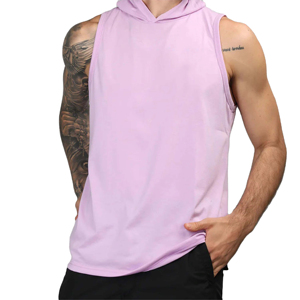 Casual Style Ideal <b>For</b> Gym Workout <b>Men</b> <b>Sleeveless</b> <b>Hoodies</b> Lightweight Cotton Material Soft Comfortable Hooded Vest Classic - Product Image 1