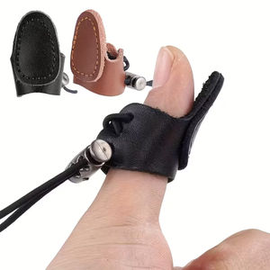 Protector de Pulgar Ajustable de Cuero para Tiro con Arco, para Arco Recurvo, Arco Largo y Arco Tradicional, para Jugadores de Arquería al Aire Libre - Product Image 1