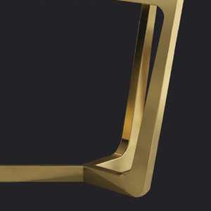 Mesas de Comedor Ovaladas Modernas de Nuevo Diseño con Tapa de Mármol, Mesa de Comedor de Lujo para 6 Personas, Mesa de Comedor de Metal - Product Image 4