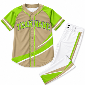 Conjunto de camiseta de béisbol para adultos, manga corta, estampado sublimado, absorbe la humedad, 100% poliéster, nombre del equipo, número personalizable - Product Image 5