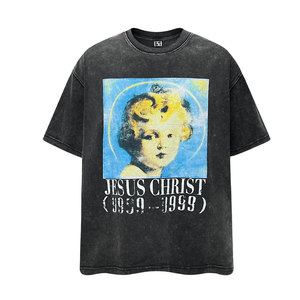 T-shirt décontracté pour homme, coupe classique, noir, manches courtes, col rond, imprimé sérigraphié, style streetwear, 100% coton respirant - Product Image 6