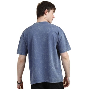 T-shirt Homme Délavé à l'Acide 220 GSM 100% Coton Vintage Oversize Streetwear T-shirt Lavé Fabricant OEM Personnalisé Marque Privée - Product Image 5
