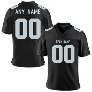 Camiseta de Fútbol Americano Personalizada Negra, Transpirable, Antibacteriana, de Secado Rápido, de Manga Corta, con Letras Impresas y Nombre Personalizado - Product Image 6