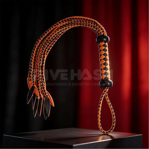 Leather <b>Flogger</b> Handmade Quality Leather Soft Strips Strong Handle For Use Leather <b>Flogger</b> Balanced Handling - Product Image 3