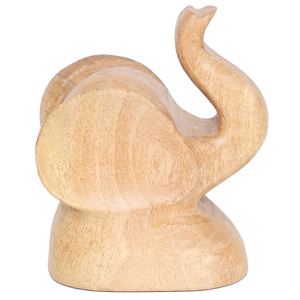 Handcrafted Wooden <b>Elephant</b> Table <b>Decor</b> - Hand Carved Mango Wood Animal Statues for Home Living Room Hotel Decoration Wholesale - Product Image 1