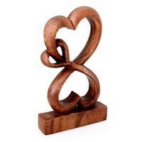 Sculpture abstraite dorée en boucle, très tendance, accent décoratif moderne en métal pour la décoration de maisons et bureaux de luxe
