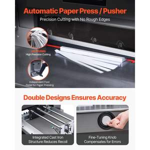 2500W Electric Hydraulic <b>Paper</b> <b>Trimmer</b> Heavy Duty 20.2 In/515 mm Cutting Width 3.1 In/80 mm Cutting Thickness Casters Infrared - Product Image 4