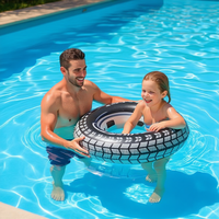Flotador Inflable Redondo de PVC para Niños de 91 CM, Modelo 59252, de China