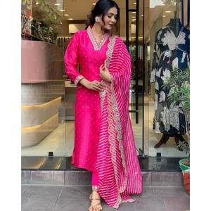 Hermosa parte superior e inferior de ropa de fiesta con Conjunto elegante de tamaño Dupatta XL - Product Image 4