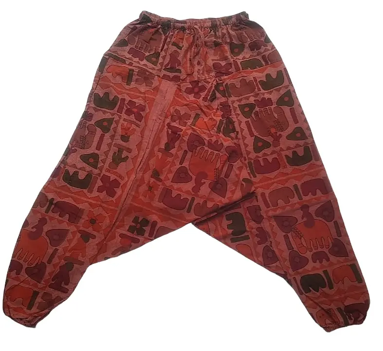 Pantaloni e pantaloni sportivi in cotone stile Afghani con stampa elefante abiti GM-050123240Zladies donna stile bohémien top jogg