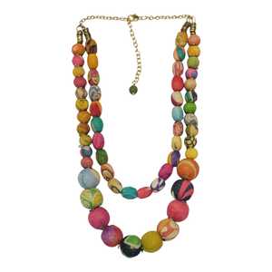 Collar de estilo bohemio para mujer, chapado en oro, con bisel de resina, cadena de eslabones, joyería de fiesta, forma ovalada colorida - Product Image 6