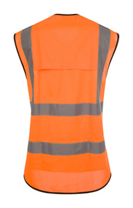 Gilet de sécurité réfléchissant personnalisé haute visibilité, léger, en polyester, pour le travail de construction - Product Image 3
