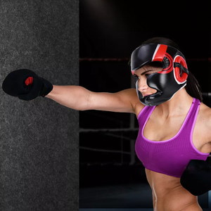 Casque de boxe Five B Sports, protection de tête en cuir PU, pour arts martiaux, casque intégral, logo personnalisable, emballage inclus. - Product Image 2