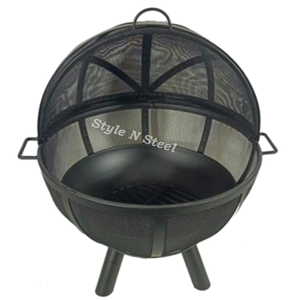 Brasero Ovalado de Hierro con Pintura Resistente al Calor, Diseño Independiente, Calentador Exterior para Leña/Carbón - Product Image 1