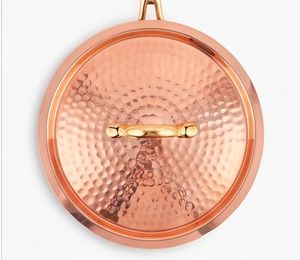 Hammered Copper Sauce <b>Pans</b> With Lid Handmade Classic Design For Kitchenware Tableware Dining And Hotel Use - Product Image 2