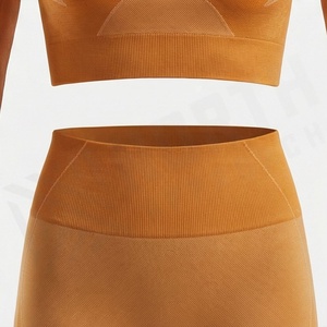 HighWaist Athletic <b>Leggings</b> Solid <b>Pattern</b> Custom Logo PlusSize Two Piece Yoga Set Outdoor Sports Fitness Activewear - Product Image 5