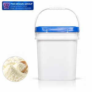 Cubo de Plástico Cuadrado de 15L de Grado Alimenticio con Tapa para Leche en Polvo, Ingredientes Alimenticios y Empaque de Polvo - Product Image 1
