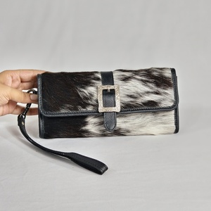 Nuevo Bolso de Mano de Cuero Auténtico, Elegante y Casual, Tipo Clutch Corto para Mujer, Estilo Occidental - Product Image 1