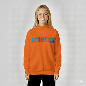 Nouveau sweat-shirt pour femme à col montant et manches longues, avec logo frontal, en polaire douce et respirante, polyester/coton, style contemporain - Product Image 3