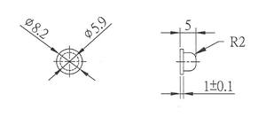 Bouteille d'eau Lanjo D5.9 avec joint en caoutchouc de silicone translucide imperméable, service de moulage, modèle A6853 - Product Image 4