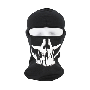 Pasamontañas con Estampado de Calavera Negra, Máscara Facial Completa con un Orificio, Capucha para Actividades al Aire Libre, Unisex para Adultos, Impresión por Transferencia de Calor - Product Image 4