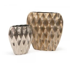 Vases de sol hauts en aluminium doré, modernes, faits à la main, de luxe, pour mariage, Noël, de haute qualité, les plus vendus - Product Image 1