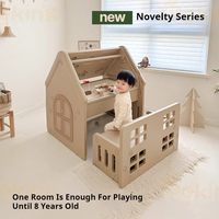 Ensemble table et chaise multi-usages, design à bords arrondis sécurisés, gain de place, mobilier d'activités pour enfants, pour la maison, la salle d'étude et la maternelle
