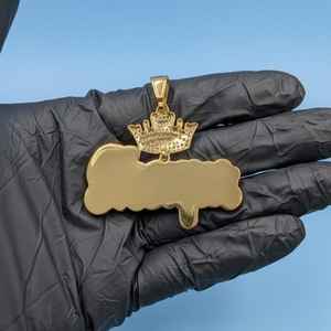 Colgante de letra personalizado de plata de ley 925 con engaste de corona, moissanita y esmalte, estilo Hip Hop, pasa el probador de diamantes - Product Image 6