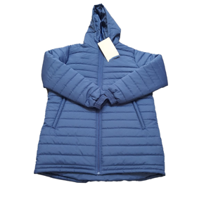 Hooded Puffer <b>Jacket</b> Women <b>Men</b> Winter Casual Zipper Front Windproof Polyester Wadding Solid Color <b>Long</b> Sleeve Coat - Product Image 5