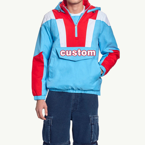 Chaqueta Cortavientos de Algodón/Poliéster para Hombre, con Media Cremallera, Impermeable, Transpirable, Talla Grande, Alta Calidad, Premium, OEM, al por Mayor - Product Image 4