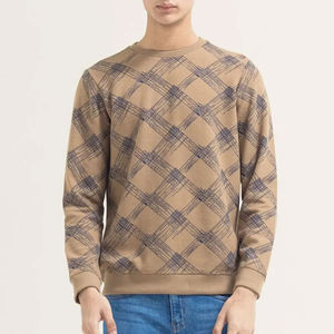 Sweat-shirt pour homme en tissu polaire épais, coupe confortable, vêtement d'hiver décontracté, col rond, coupe régulière, polaire 100% coton, style hip-hop - Product Image 1