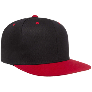 Casquette Snapback 6 Panneaux Noire et Rouge Contrastée Réglable Unisexe en Sergé Style Urbain Décontracté Quatre Saisons - Product Image 2