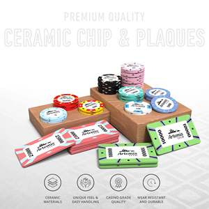 Juego de Fichas de Póker Artemis de 300/500 Piezas con 10/20 Placas, Fichas de Cerámica de 40/45/50 mm, 10/14/17 g, Incluye Bandeja - Product Image 3