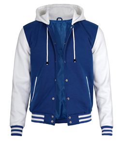 Veste de baseball personnalisée avec logo imprimé, veste varsity en coton, veste en molleton, veste à capuche surdimensionnée avec boutons - Product Image 4