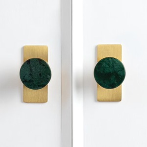 Poignée de porte moderne en bois marbré et résine, poignée carrée en bois pour cuisine, chambre, commode, salle de bain ou hôtel - Product Image 2
