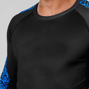 Customized soft Fabric Men Rash Guard Sublimation Custom Heat-transfer <b>Printed</b> Quick Dry Slim Fit Men Rash Guard Sublimation - Product Image 5